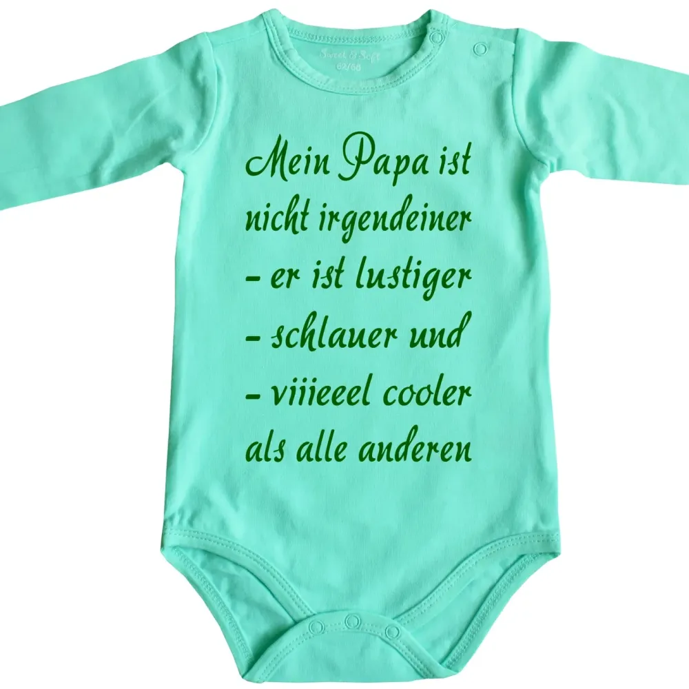 Baby bodysuit with saying grandpa