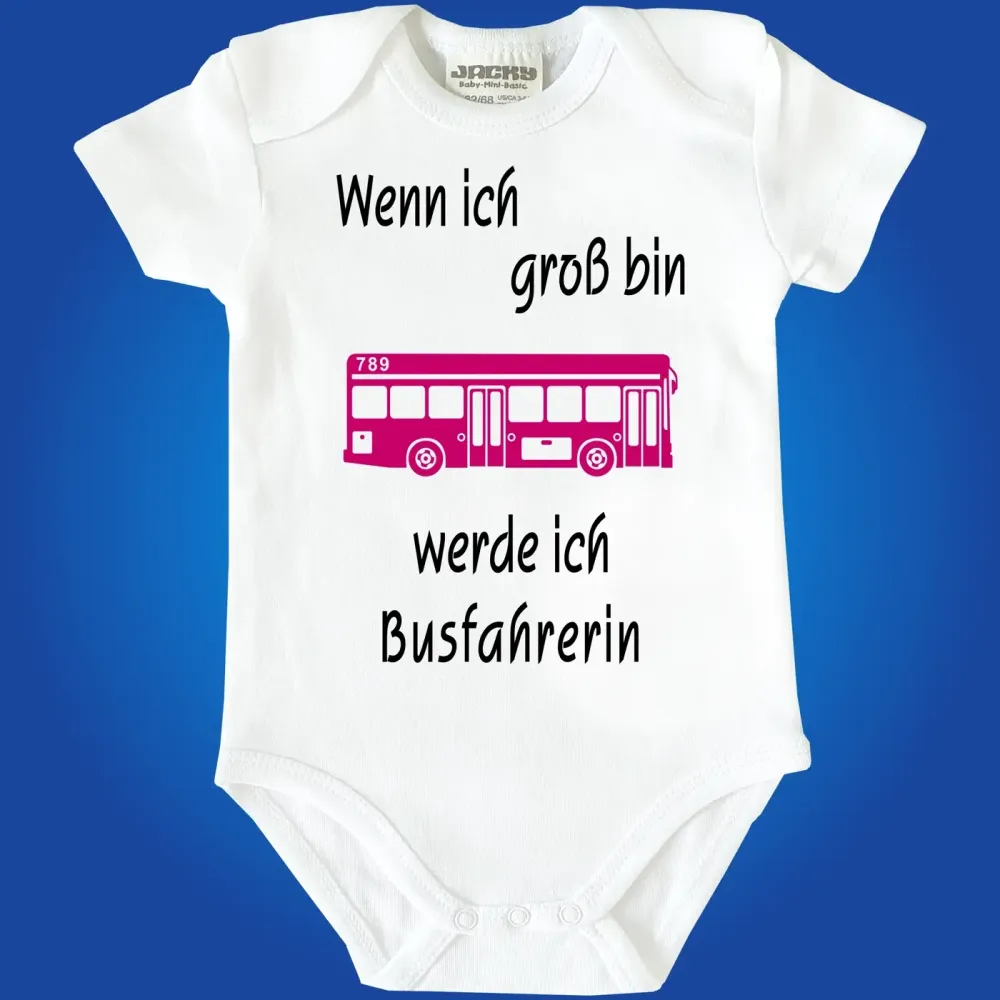 Babybody mit Berufswunsch LKW‑Fahrer