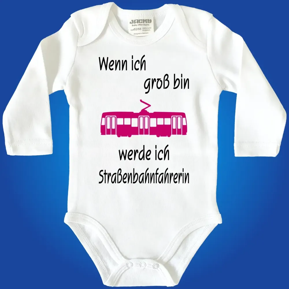 Babybody mit witzigem Berufswunsch‑Spruch für Babys