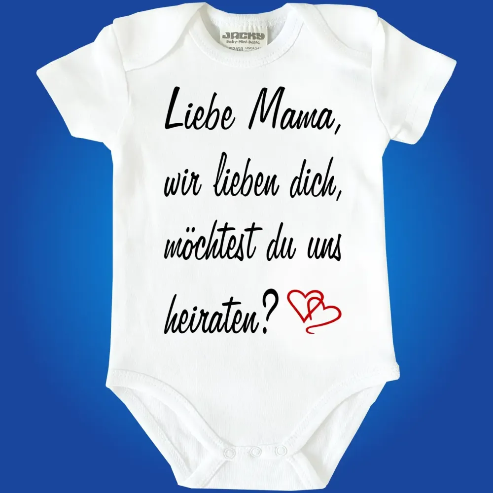 Baby-Body mit Druck Heiratsantrag