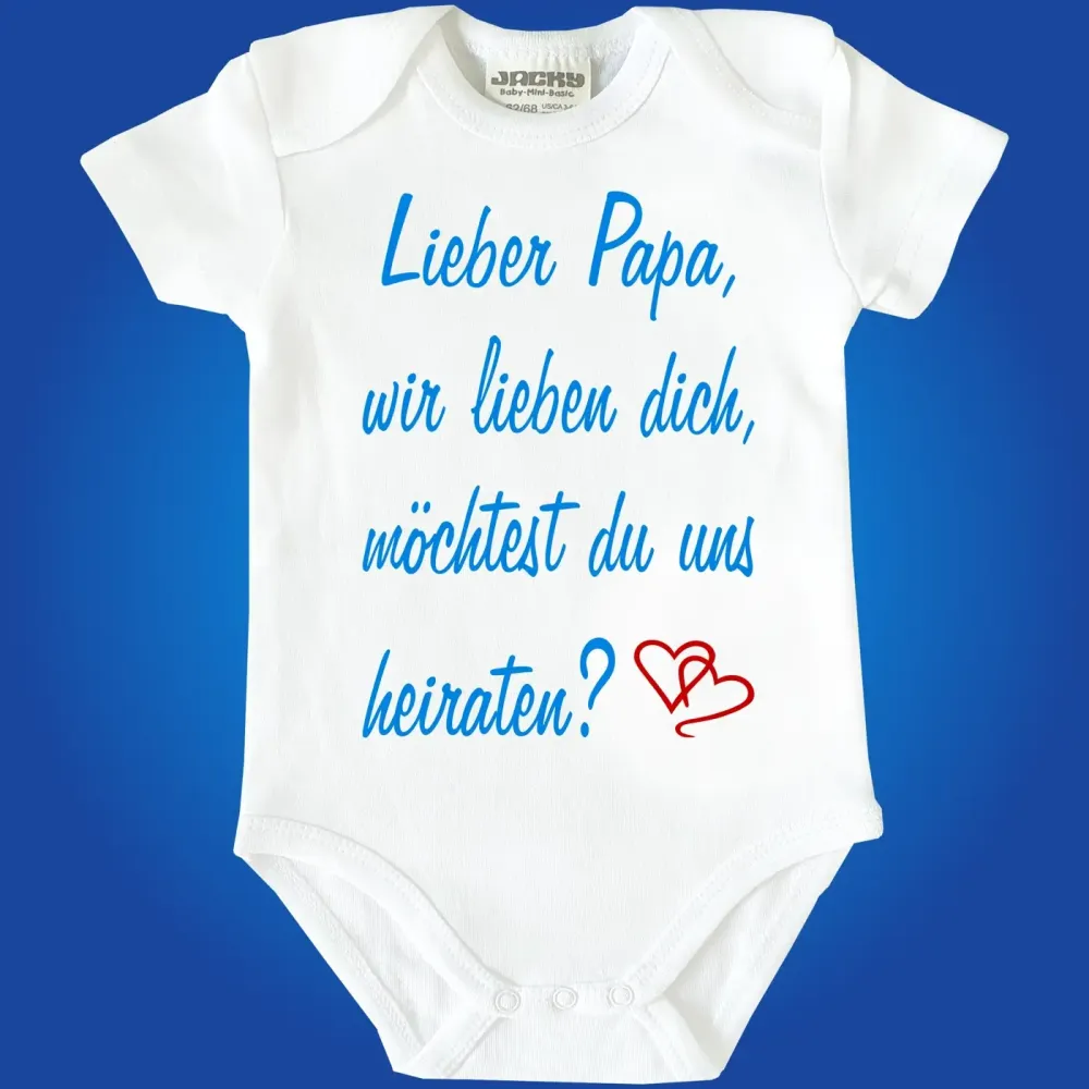 Baby-Body mit Aufdruck Antrag