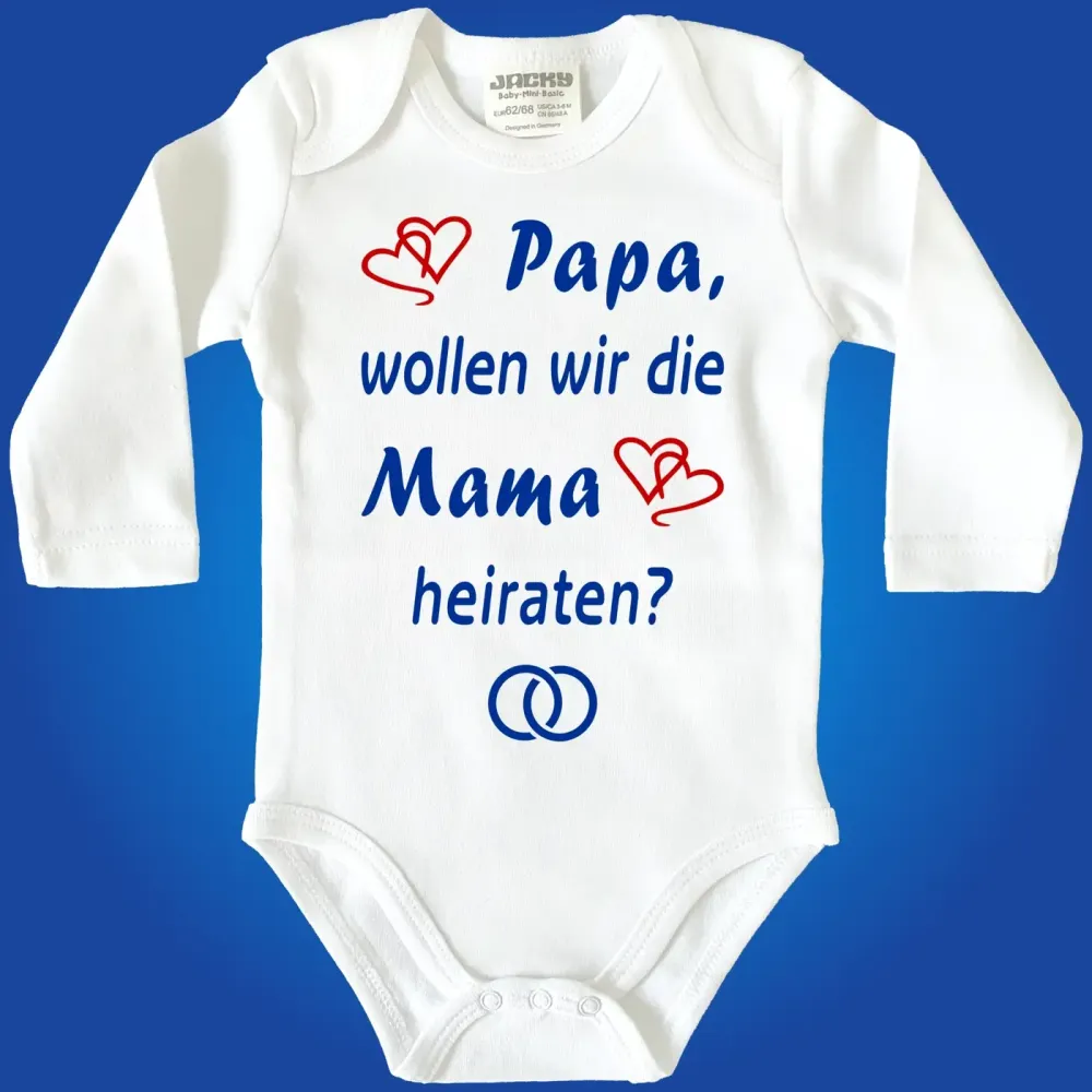 Preview: Baby-Body mit Aufdruck Heiratsantrag