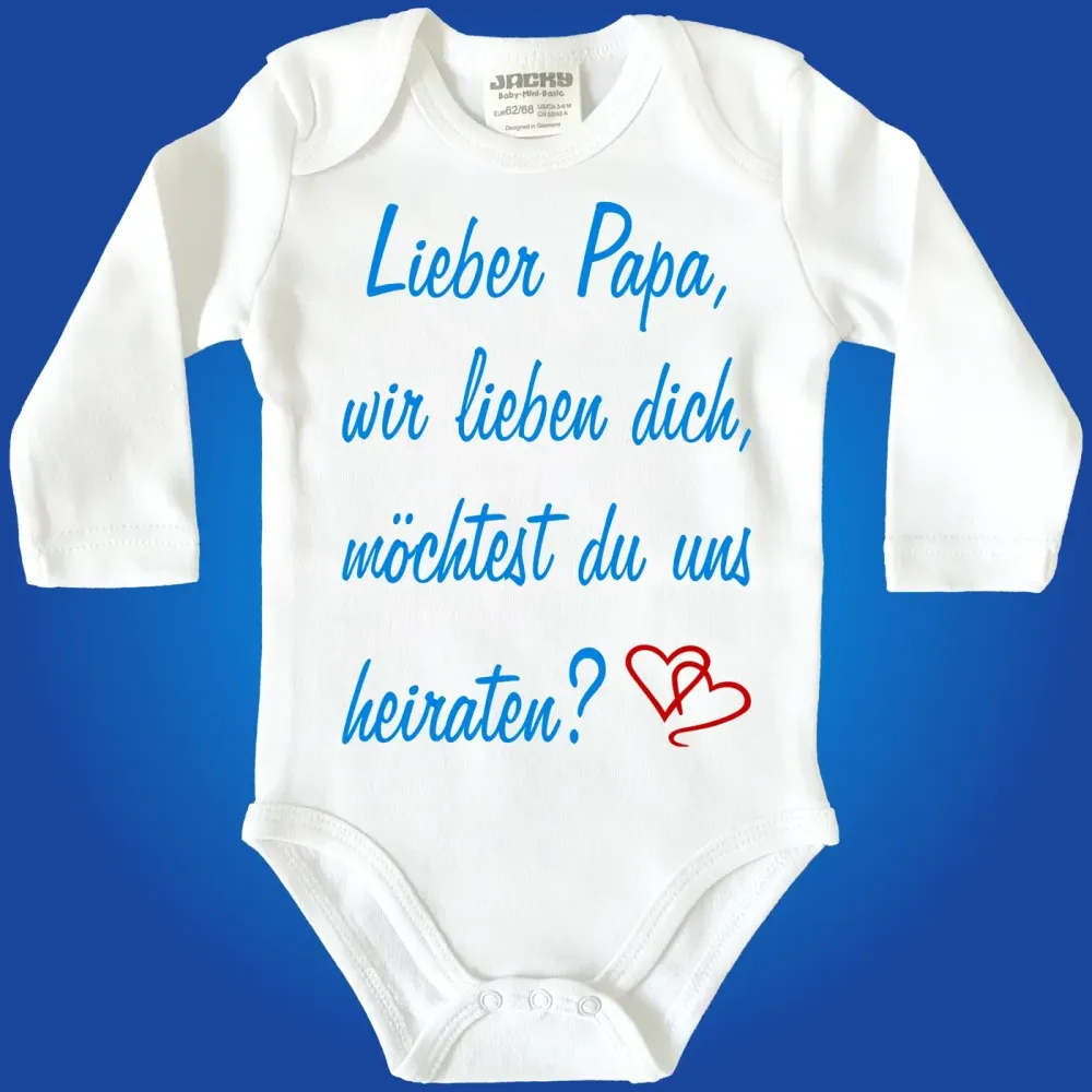 Baby-Body mit Hochzeitsantrag