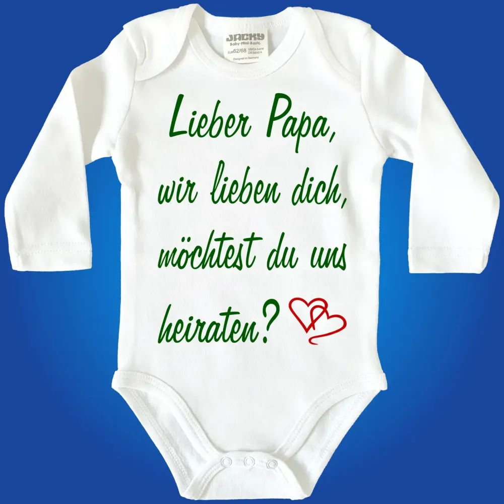 Babybody mit Spruch zur Hochzeit
