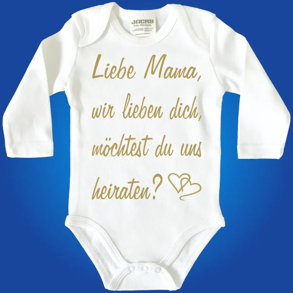 Einteiler mit Hochzeitsantrag