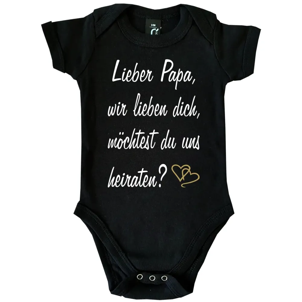 Baby-Body mit Aufdruck Heiratsantrag