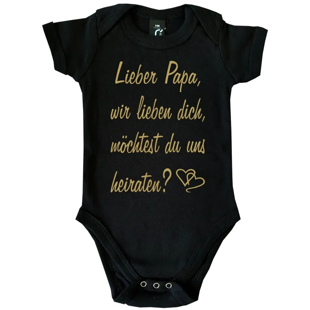 Baby-Body mit Druck Hochzeit