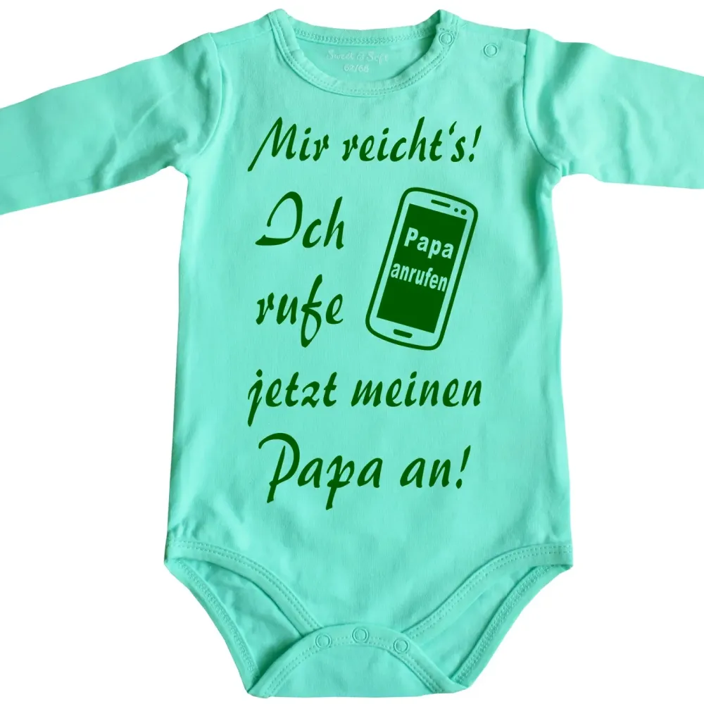Lustiger Babybody Papa anrufen