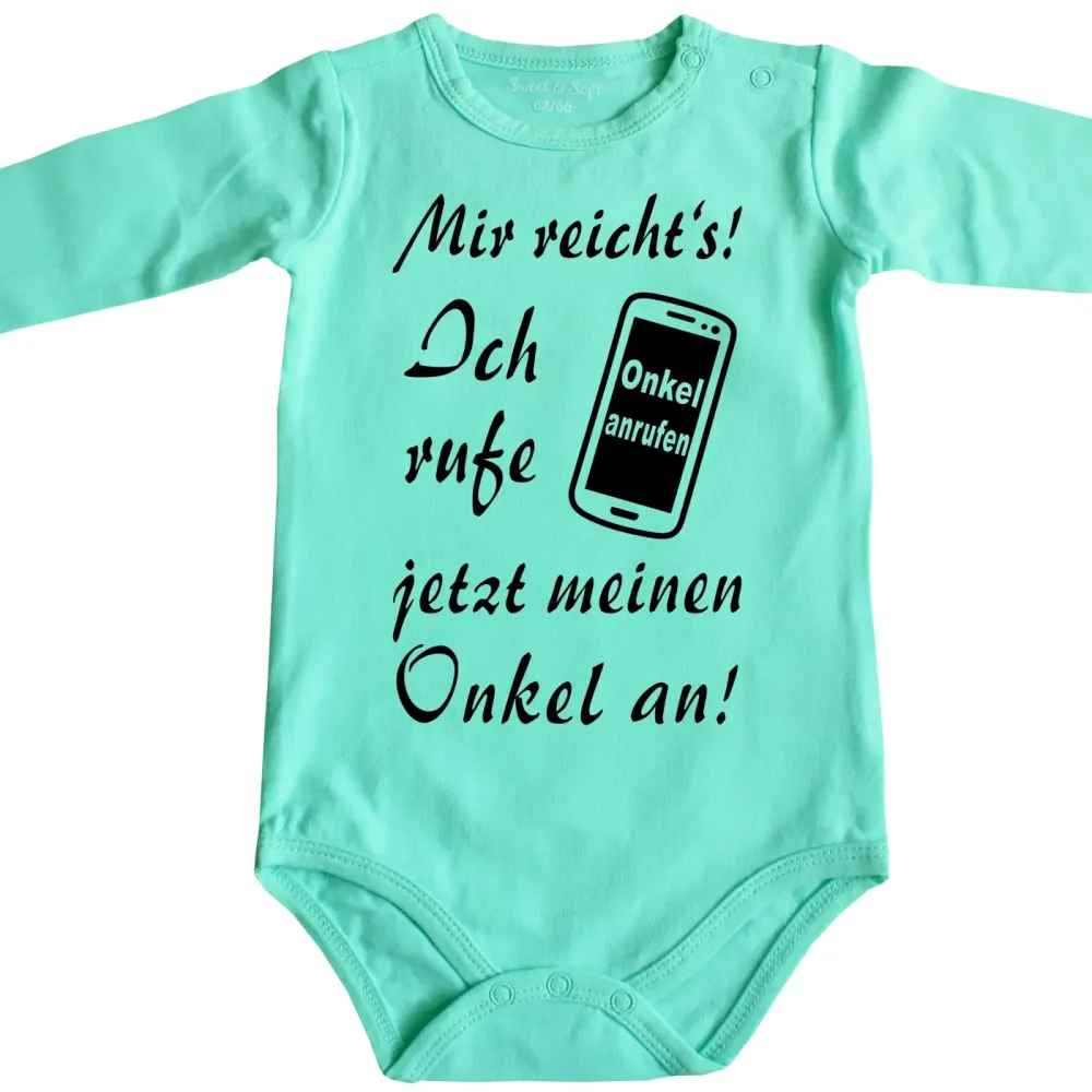 Baby‑Body mit humorvollem Spruch für Babys