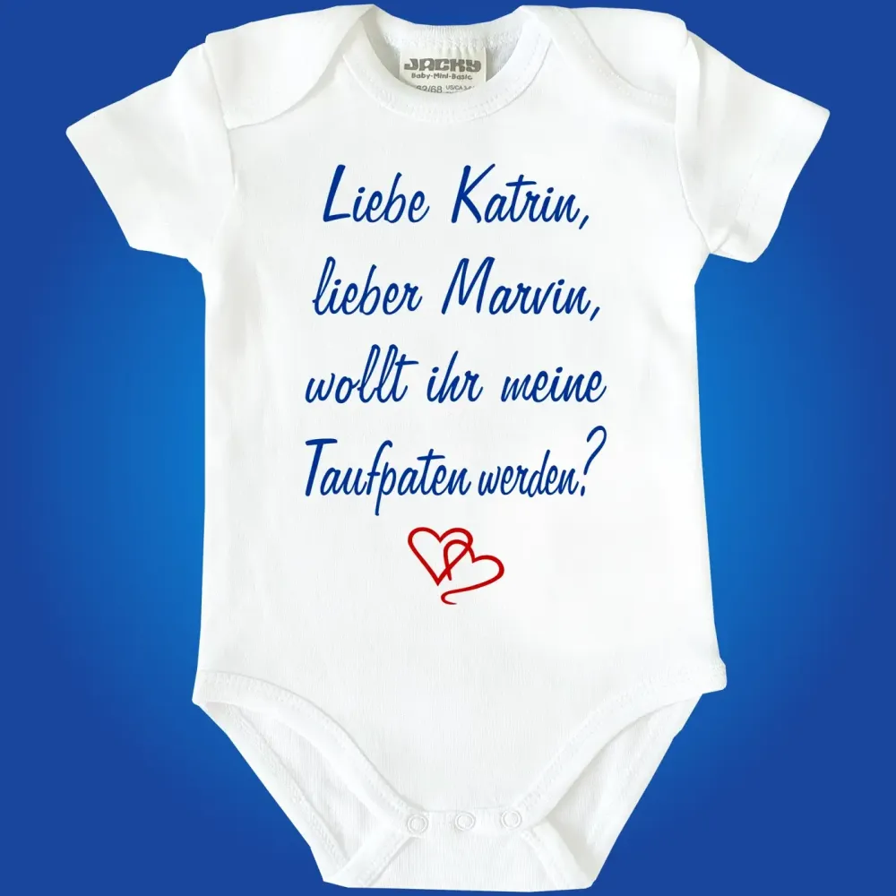 Baby‑Body „Möchtest du mein Taufpate werden?“