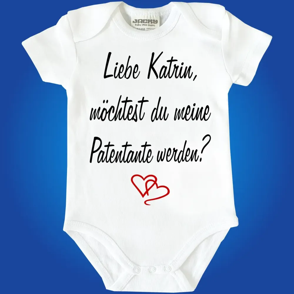 Baby Bodie mit Spruch Taufpaten