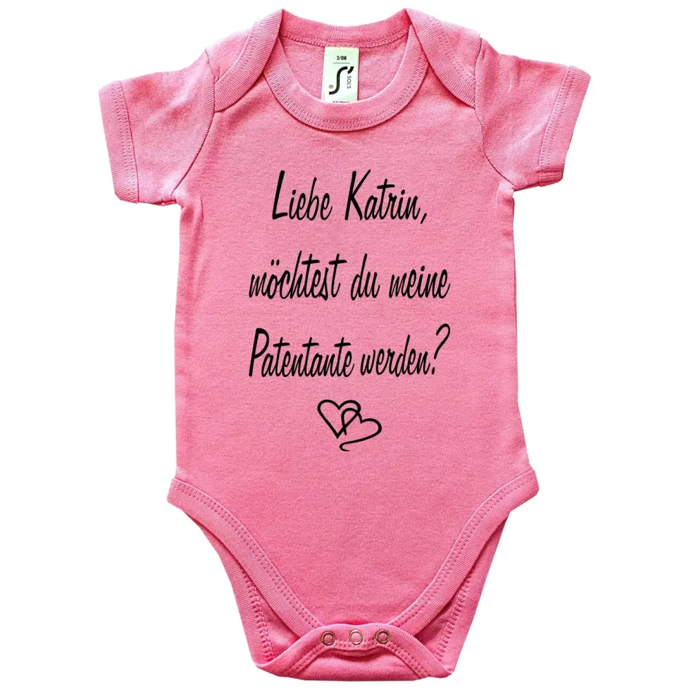 Babybody mit liebevollem Tauf‑Spruch