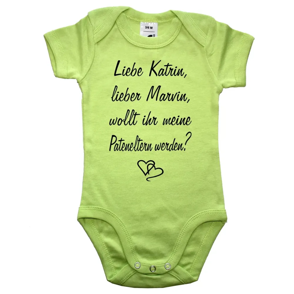 Baby‑Body für Taufe mit personalisiertem Text