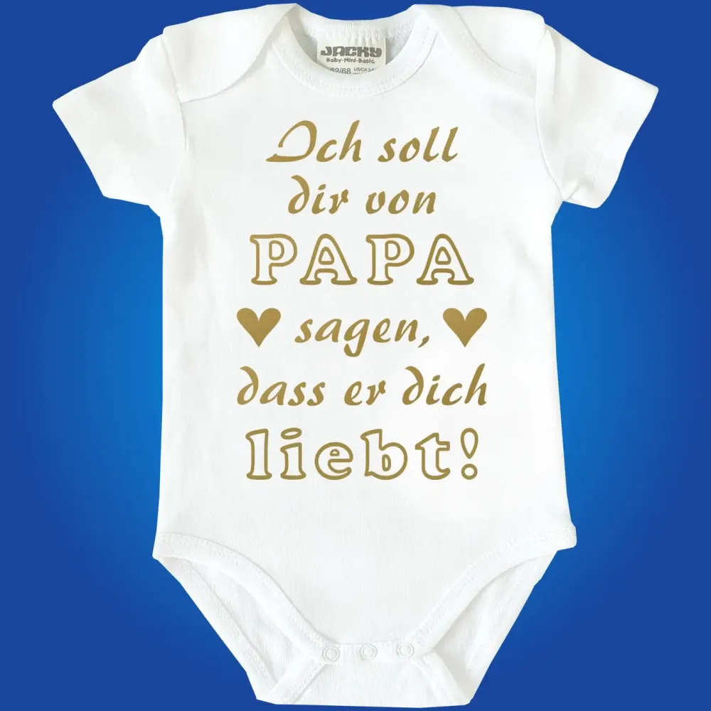 Babybody mit Aufdruck Ich habe dich lieb