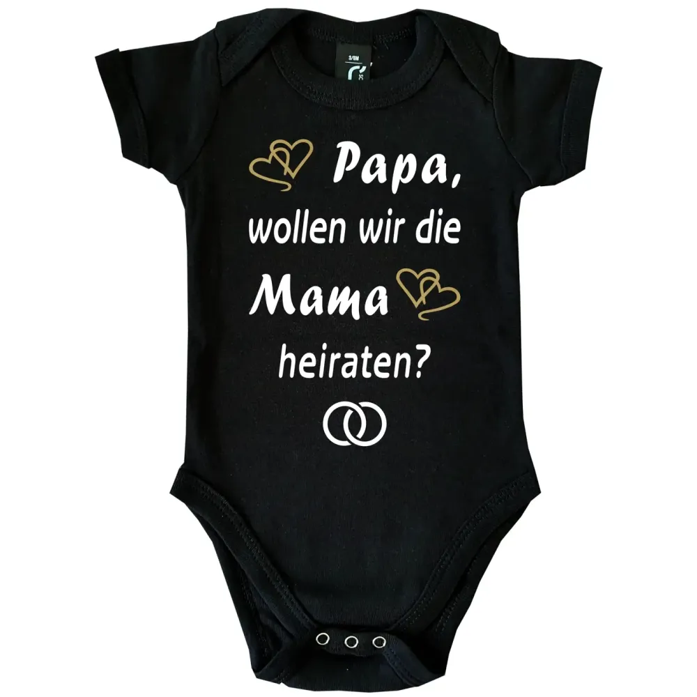 Preview: Baby-Body mit Druck Heiratsantrag