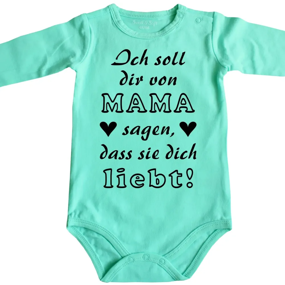Babybody mit Aufdruck Mama liebt dich