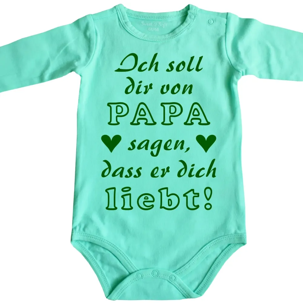 Preview: Baby Bodie mit Spruch Papa liebt dich