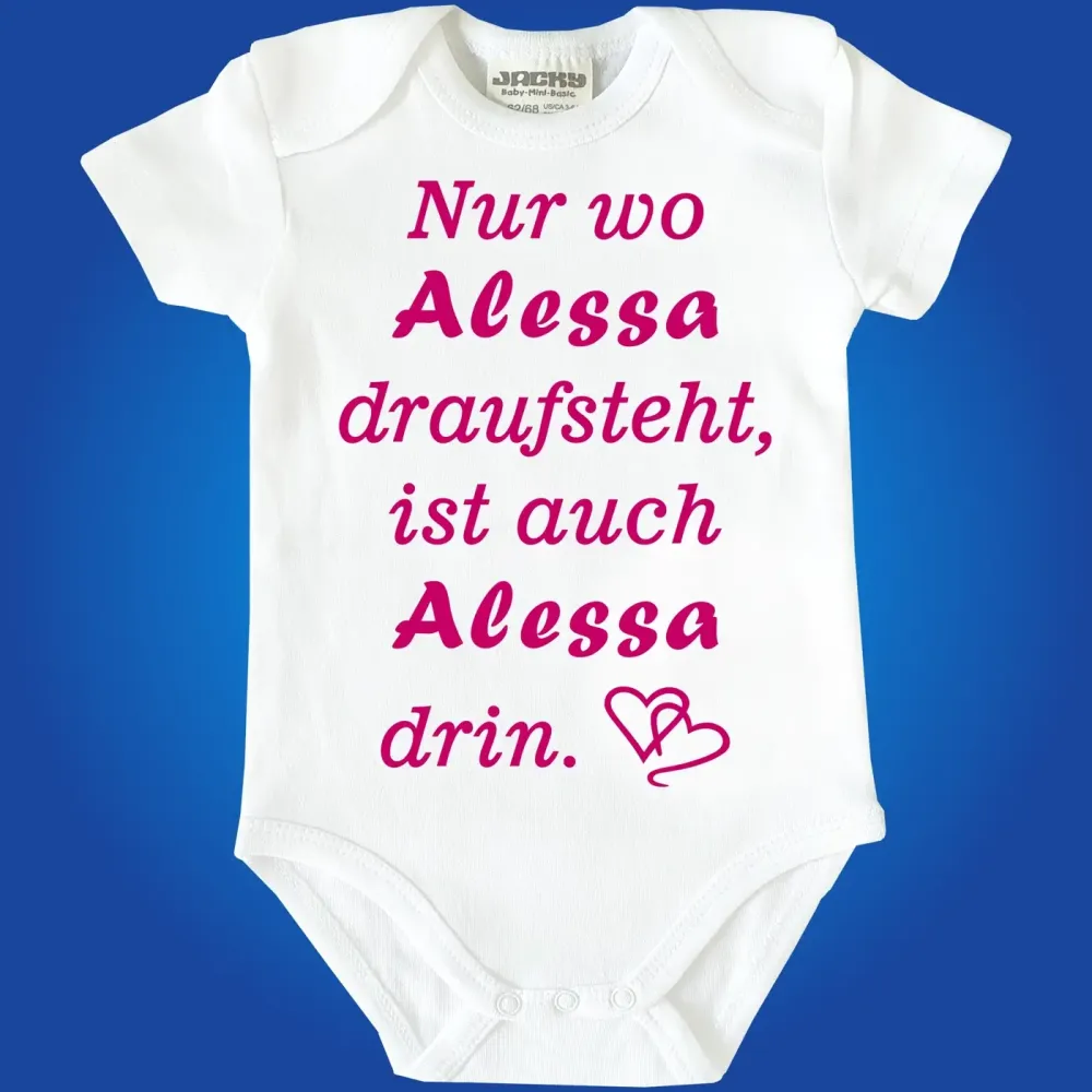 Baby bodysuit with a cute saying for the birth