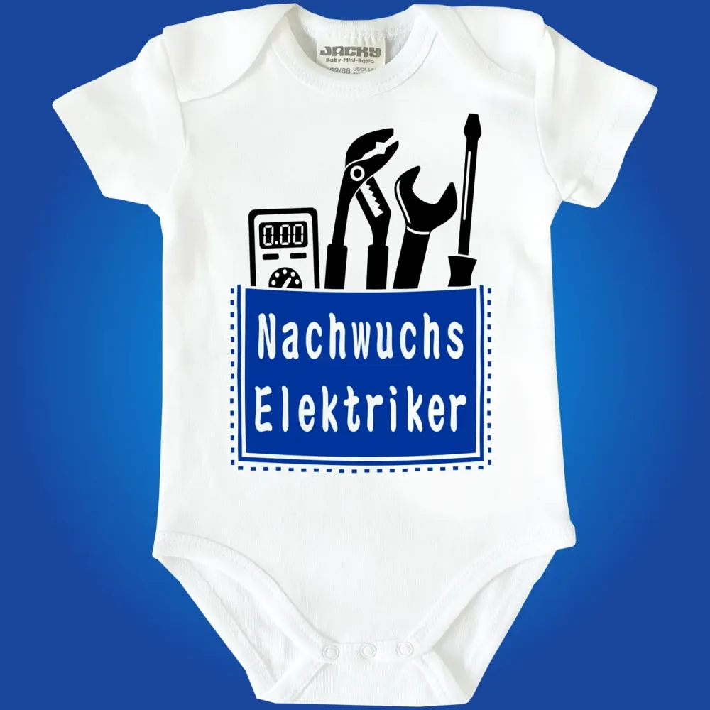 Baby-Body mit Aufdruck Elektriker