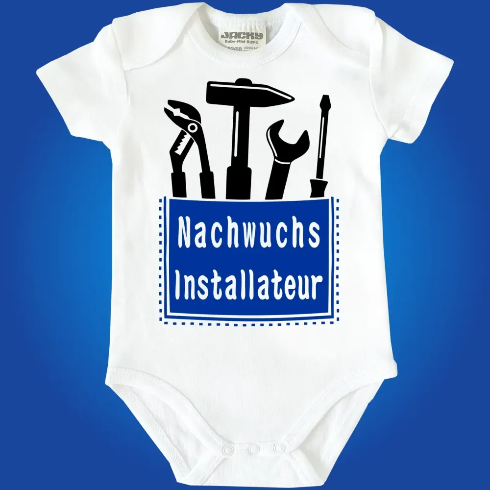Baby-Body mit Aufdruck Installateur