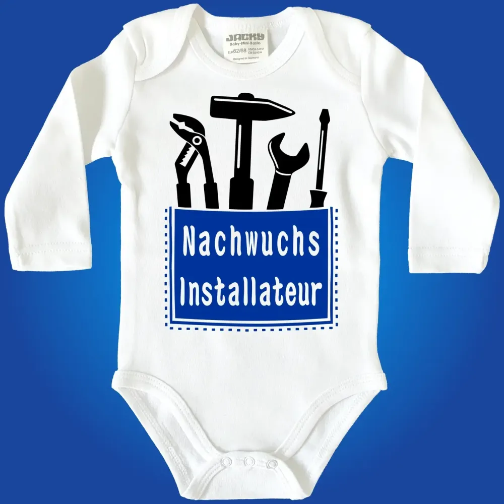 Baby-Body mit Aufdruck Installateur