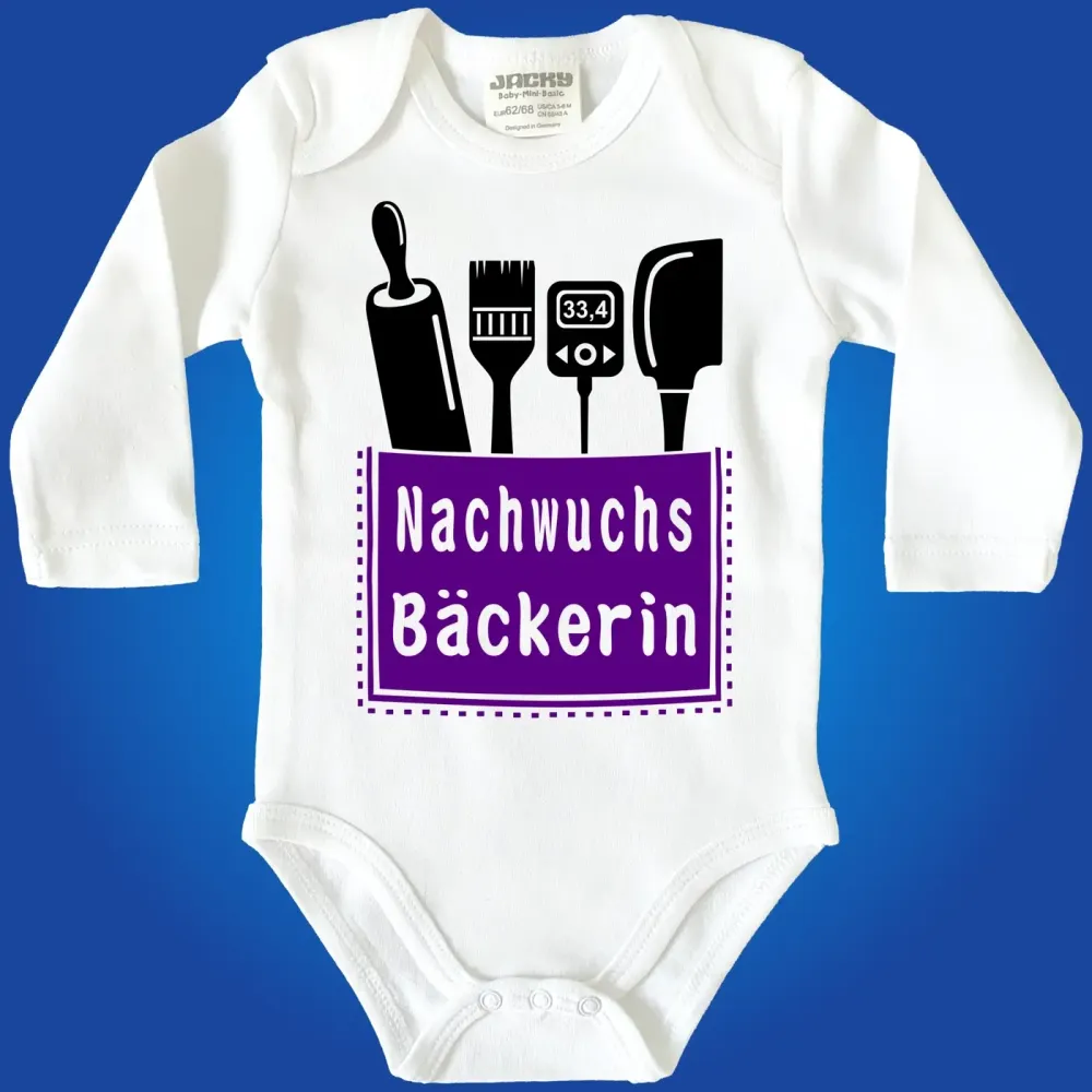 Baby-Body mit Aufdruck Bäcker