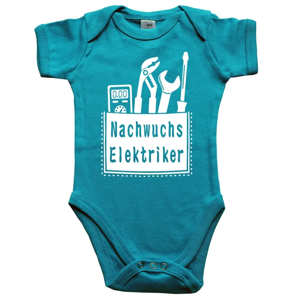 Preview: Babybody mit Aufdruck Elektrker