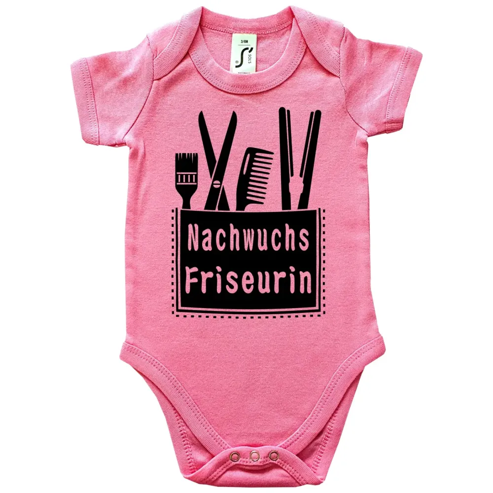 Preview: Babybody mit Aufdruck Friseurin
