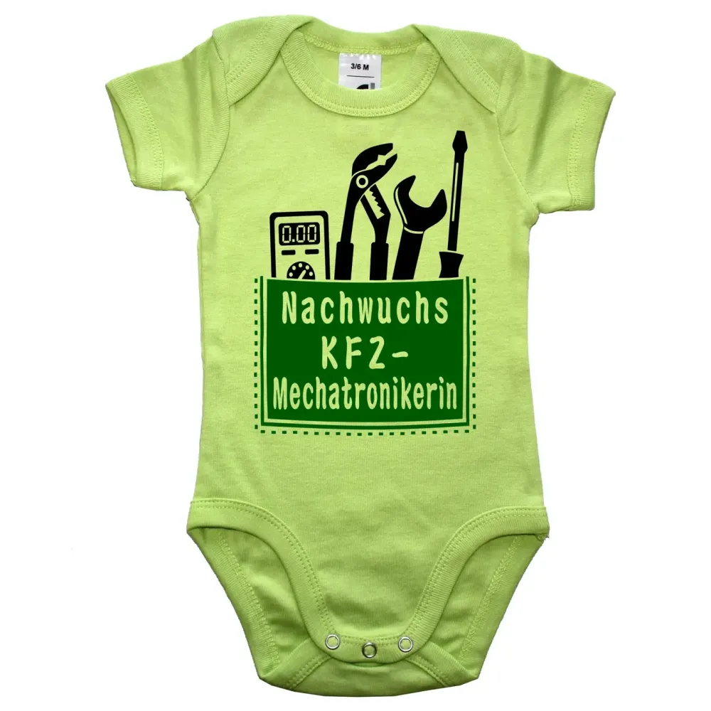 Babybody mit Aufdruck KFZ-Mechatronikerin