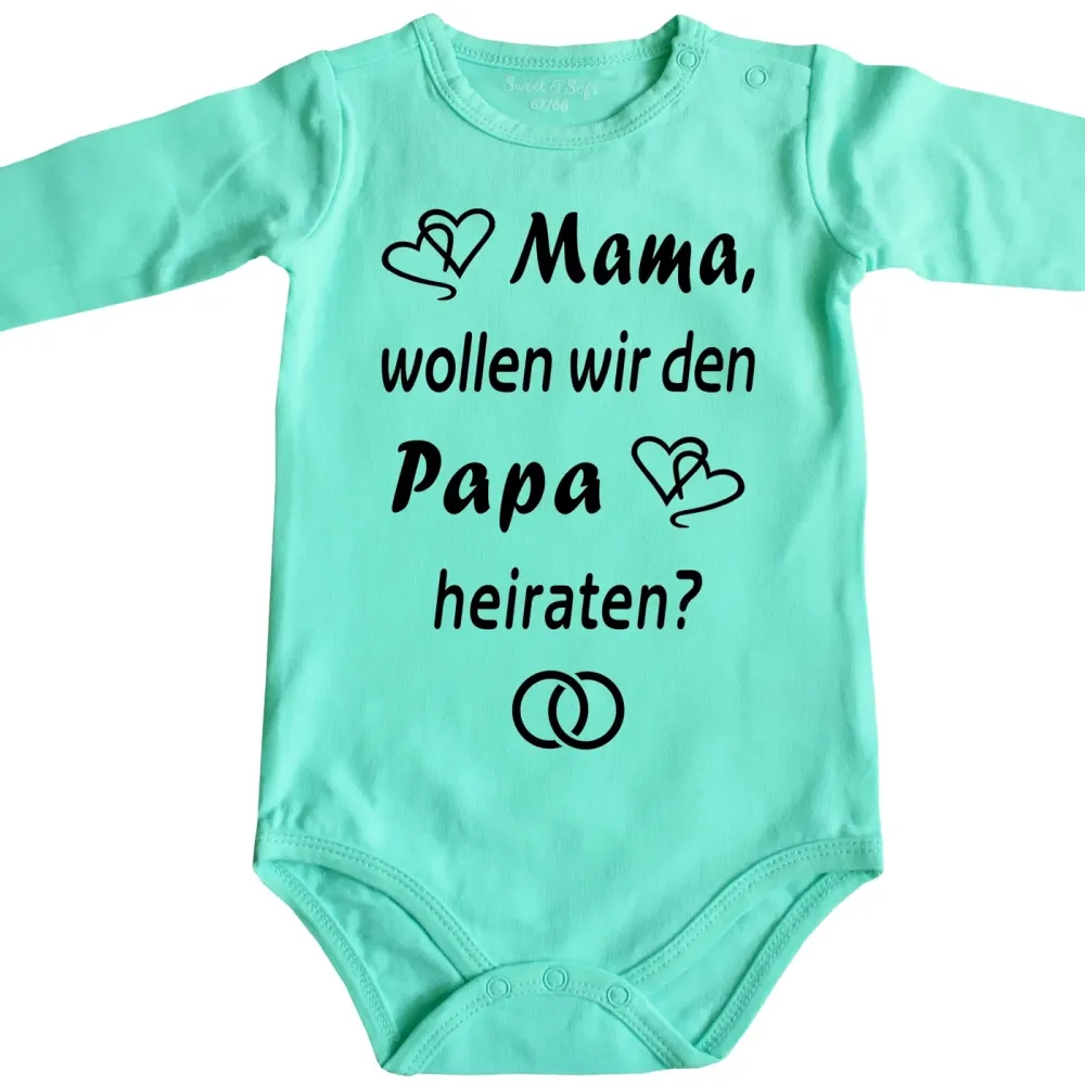 Preview: Baby-Body mit Druck Heiratsantrag