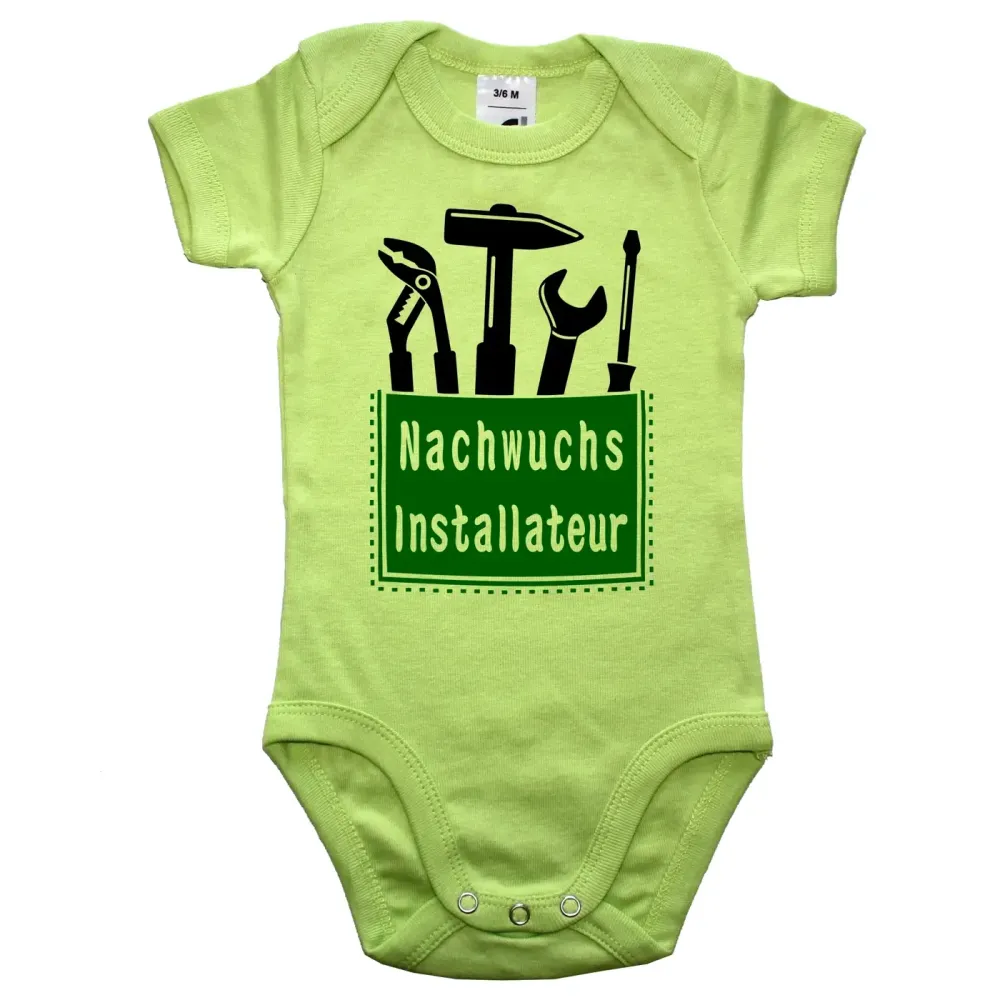 Baby-Body mit Aufdruck Bäcker