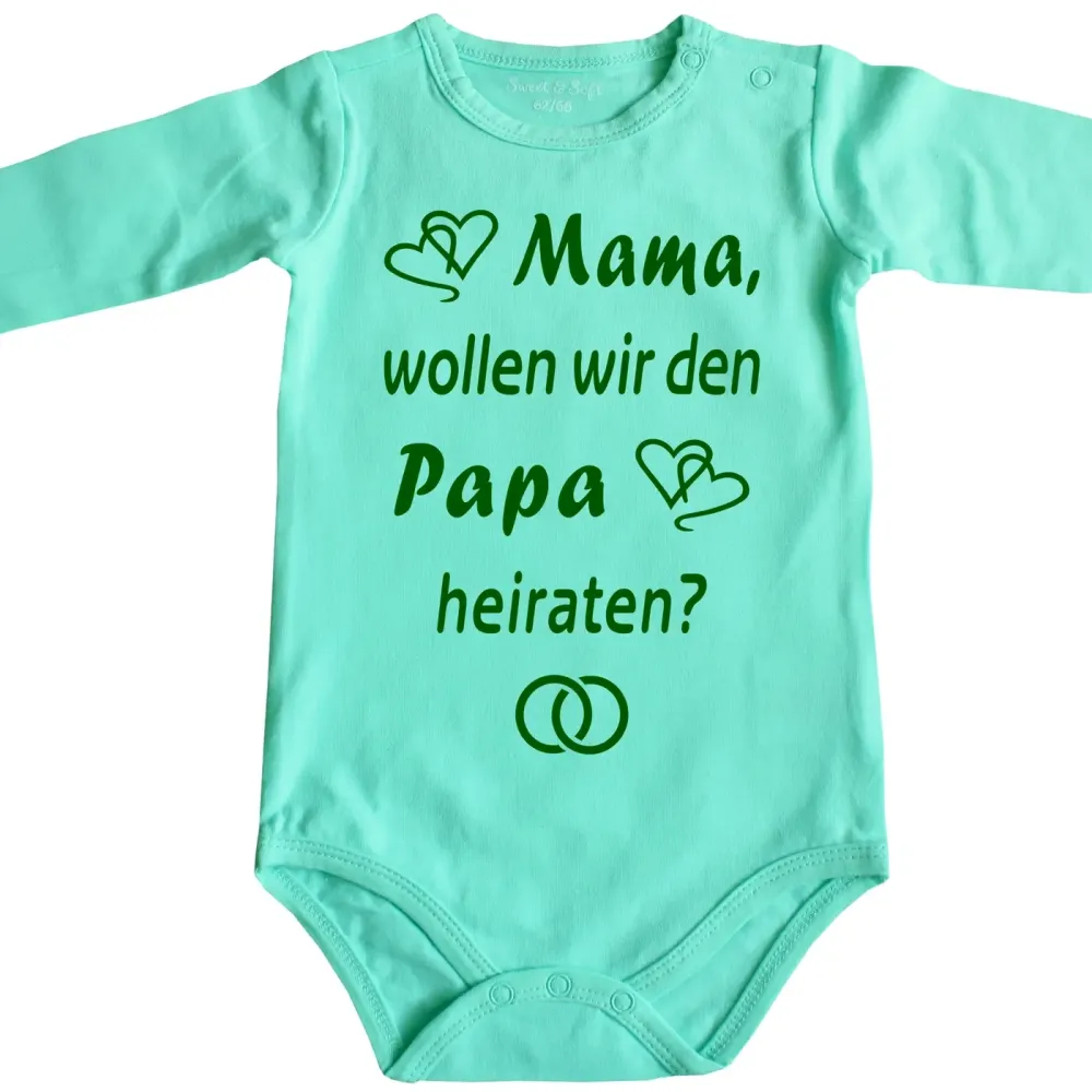 Preview: Baby-Body mit Aufdruck Heiratsantrag