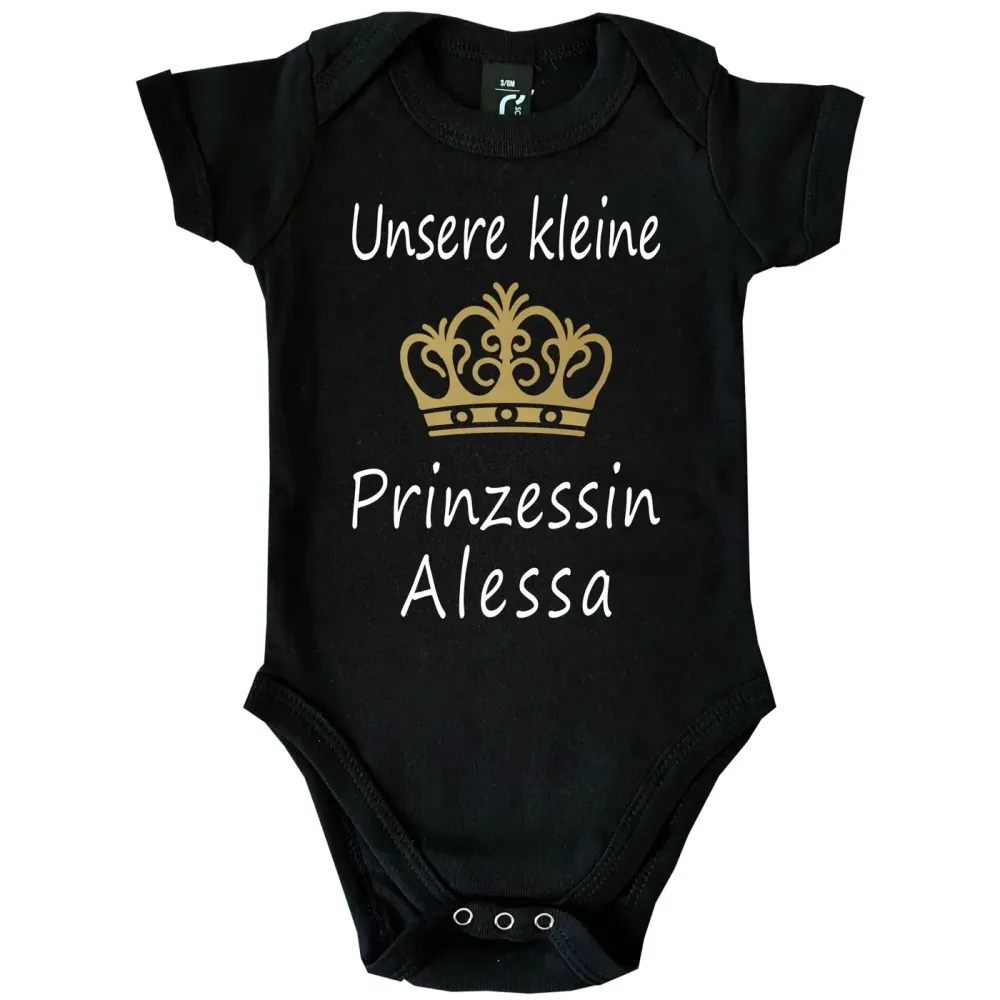 Preview: Baby-Body mit Druck Prinzessin