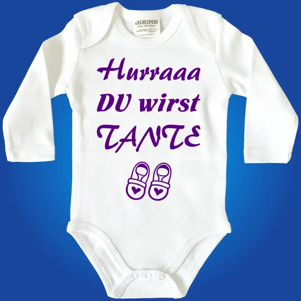 Preview: Baby-Body mit Druck - Du wirst Tante