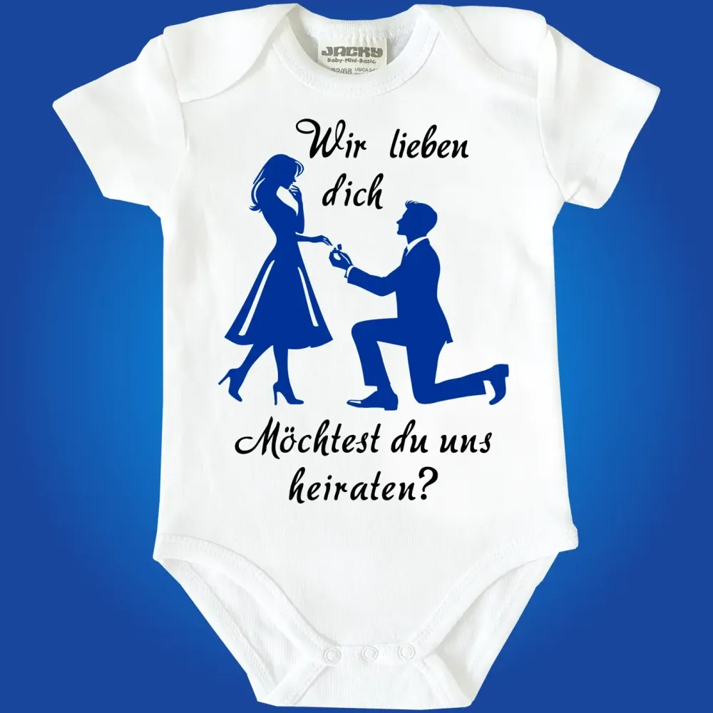 Preview: Baby-Body mit Druck Hochzeit Antrag