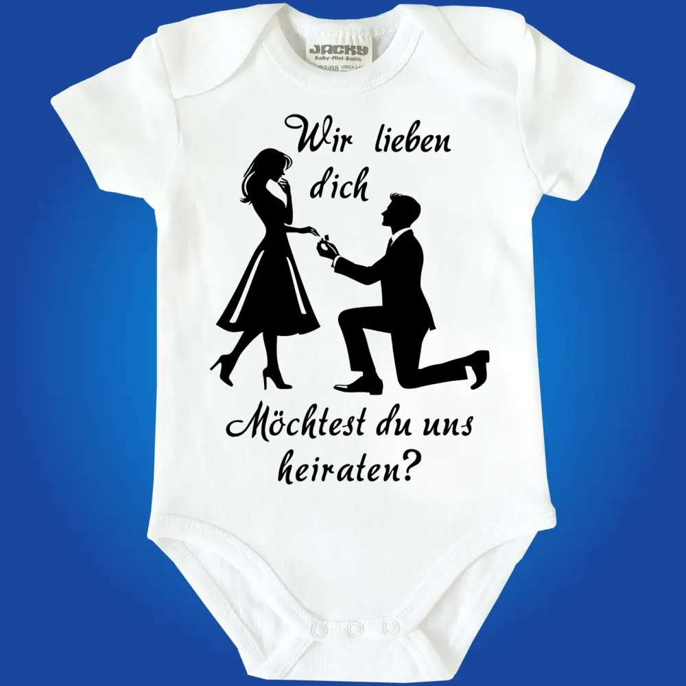 Preview: Baby-Body mit Druck Antrag Hochzeit