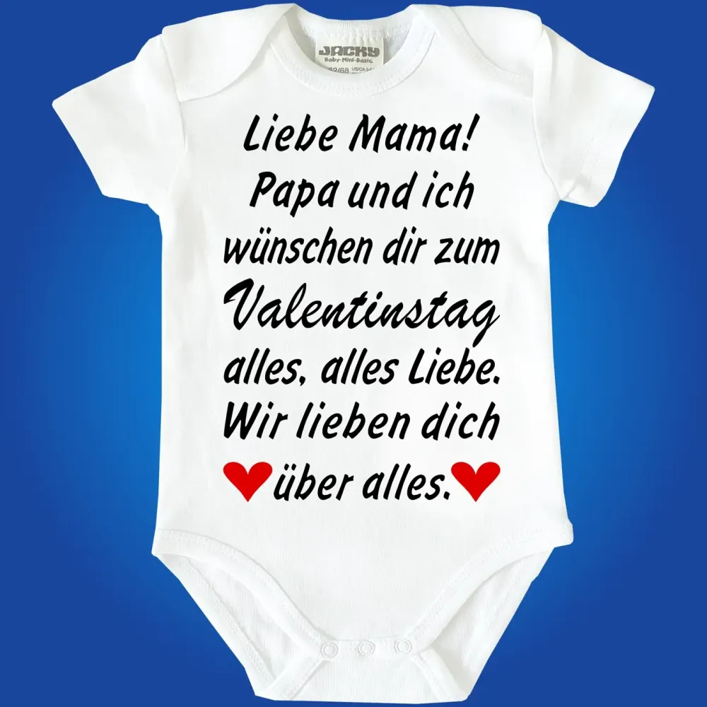 Baby-Body mit Druck Valentinstag