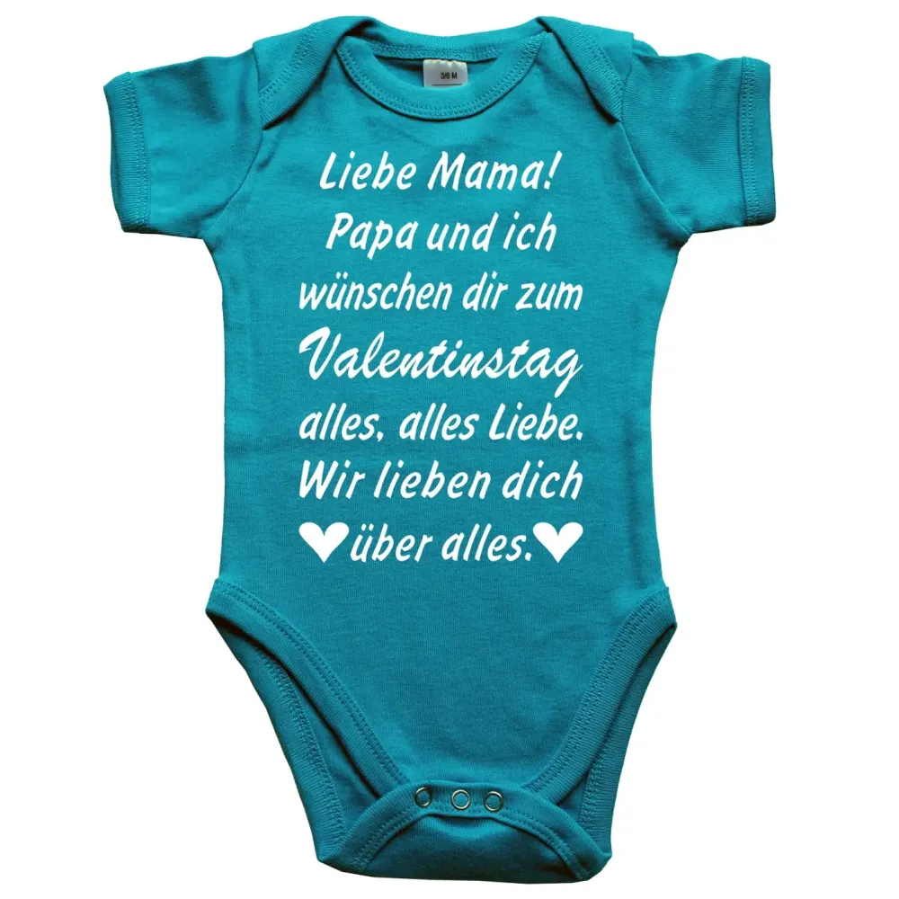 Preview: Baby-Body mit Druck Valentinstag