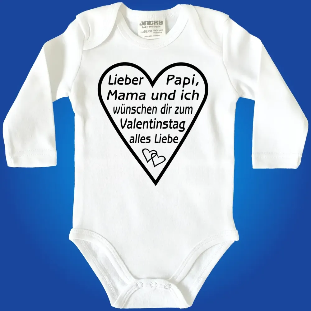 Baby-Body mit Aufdruck zum Valentinstag