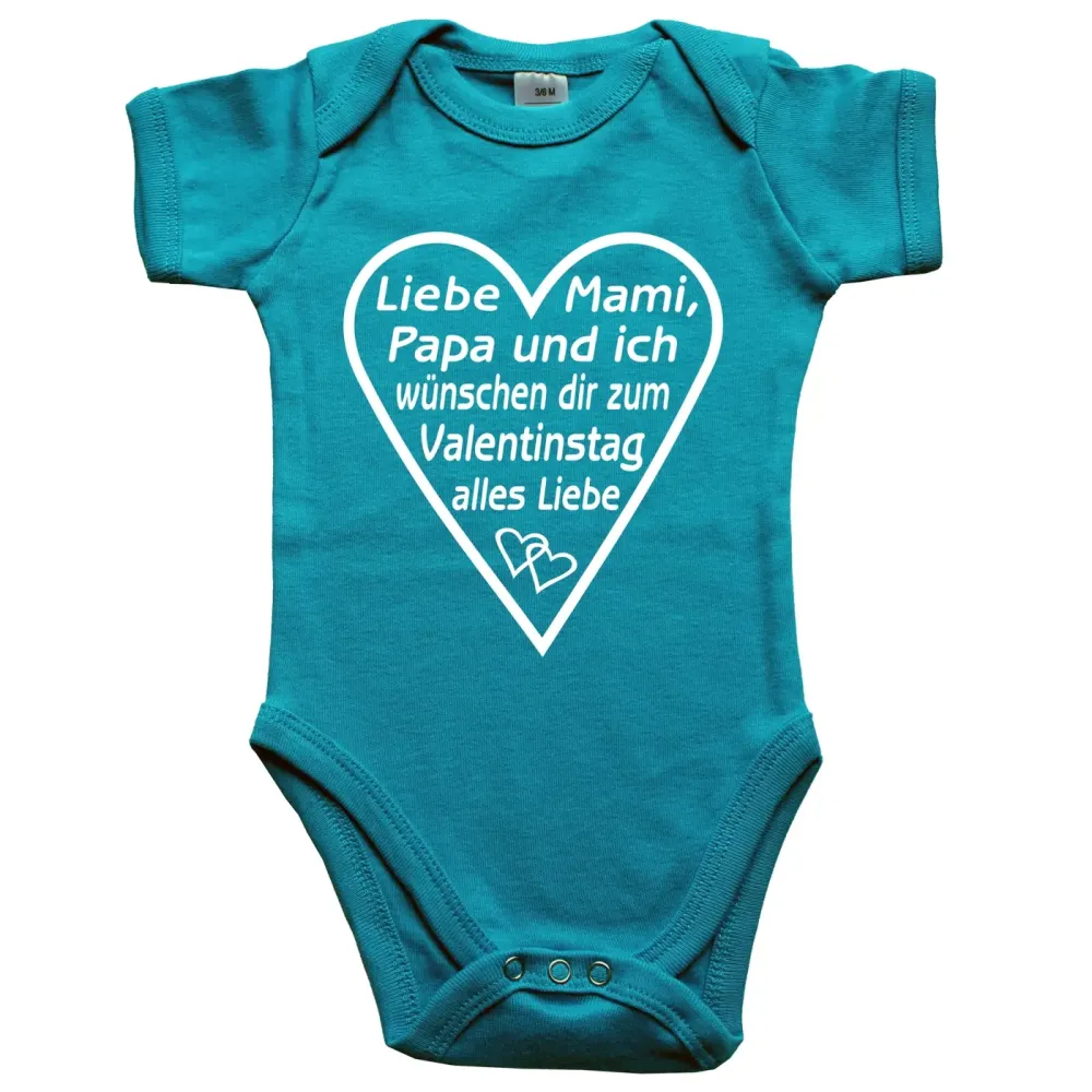 Preview: Baby-Body mit Druck Valentinstag