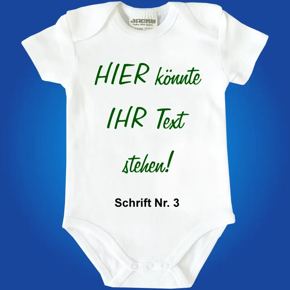 Baby-Body mit komplett freier Textwahl