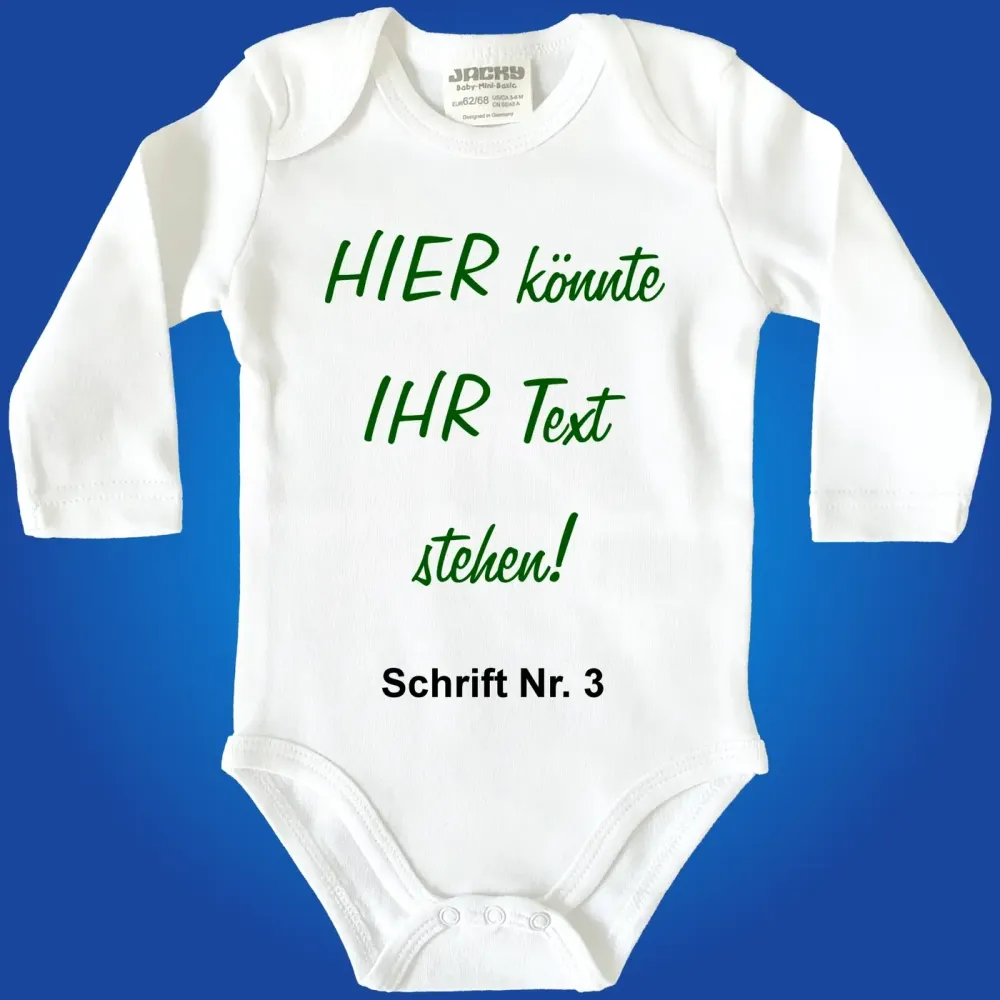 Baby-Body mit komplett freier Textwahl