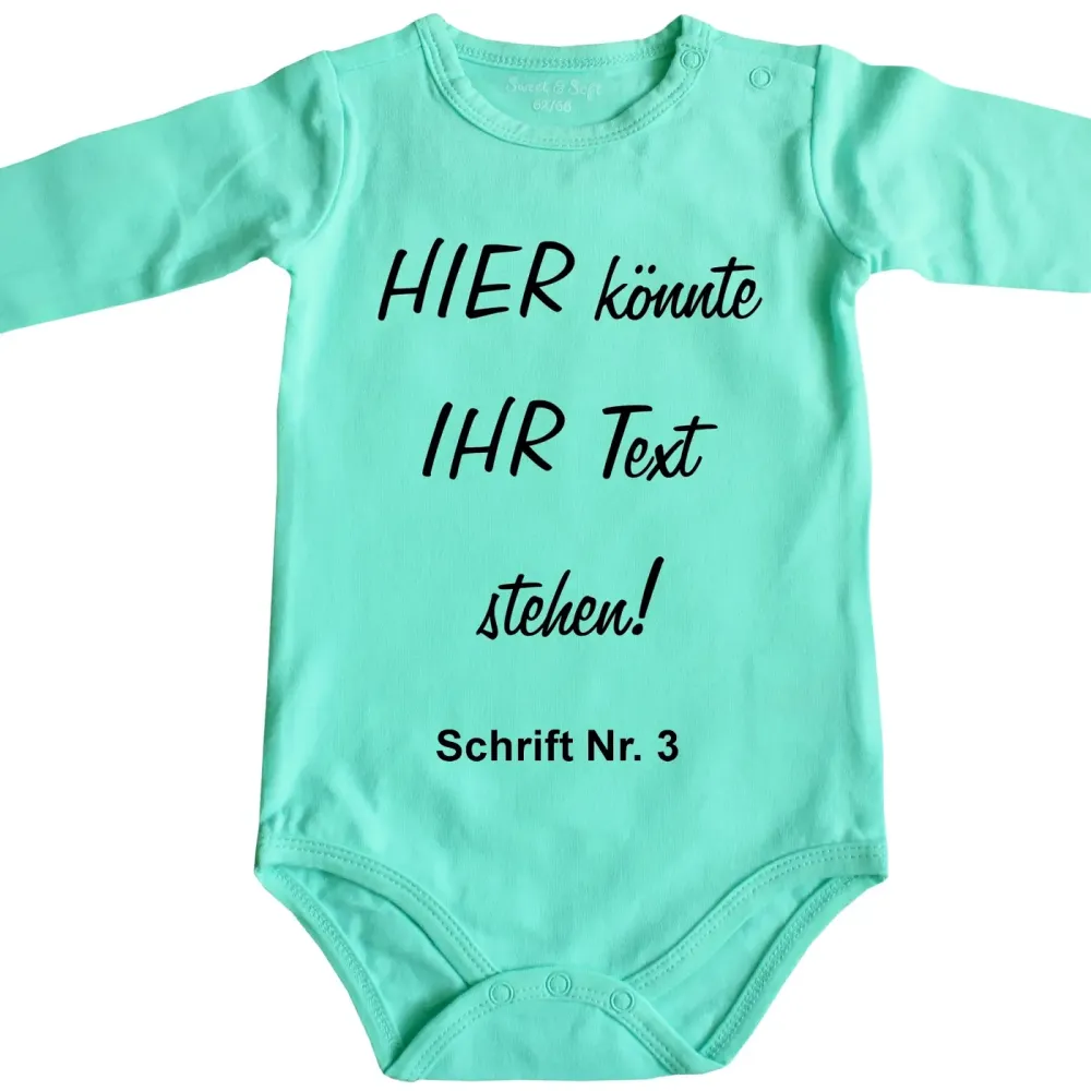 Preview: Baby-Body mit freier Textwahl - Personalisiert