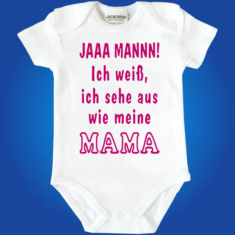 Baby‑Body mit humorvollem Text für Eltern