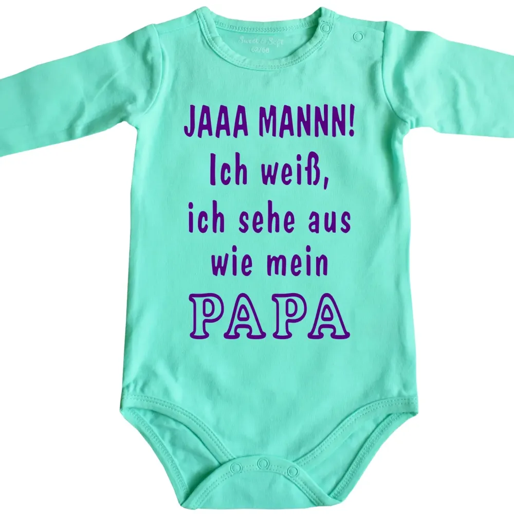 Baby-Body mit Aufdruck Papa und Mama