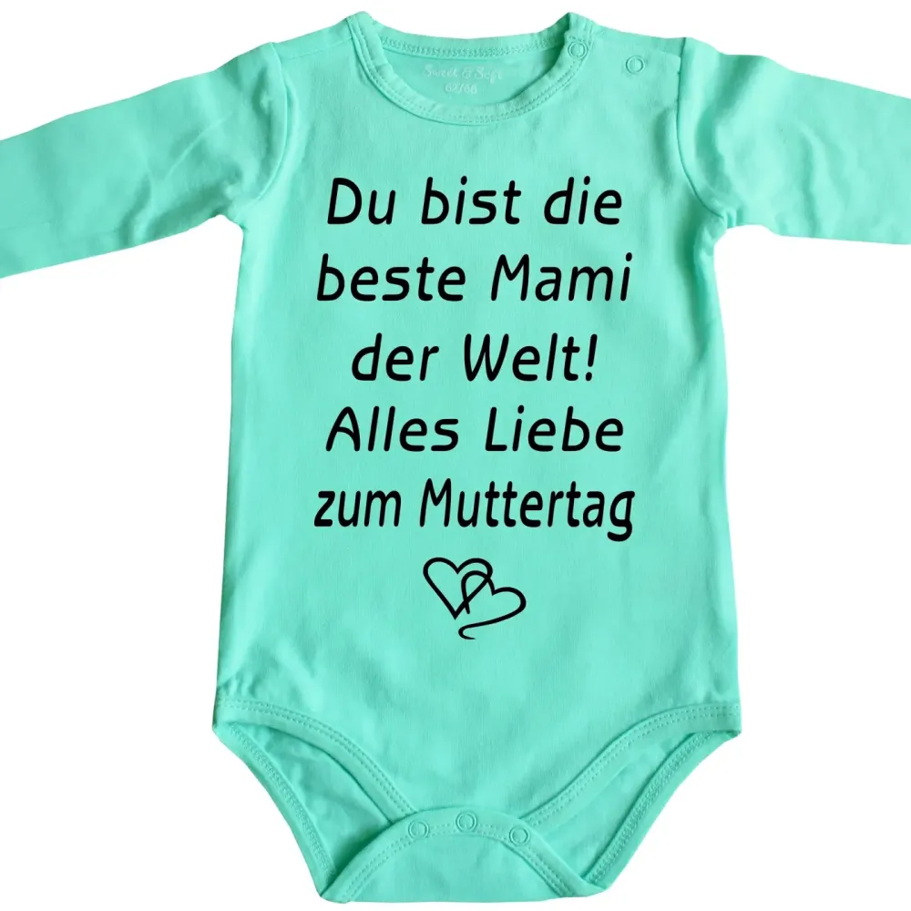Preview: Baby-Body mit Aufdruck Muttertag