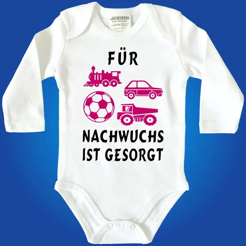Baby-Body mit Lokomotive, Auto, Ball und Kipper für Kita‑Personal