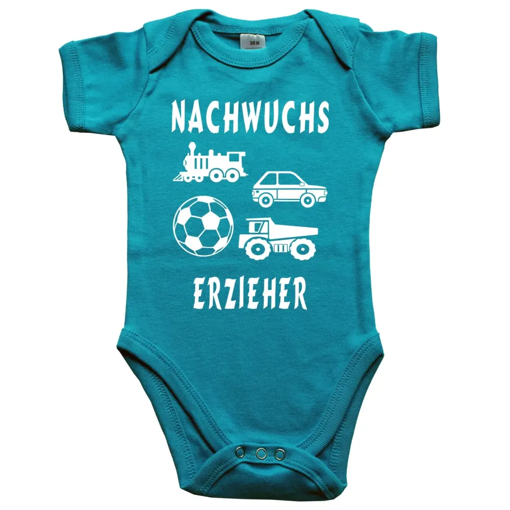 Baby-Body mit Lokomotive, Auto, Ball und Kipper für Kita‑Personal