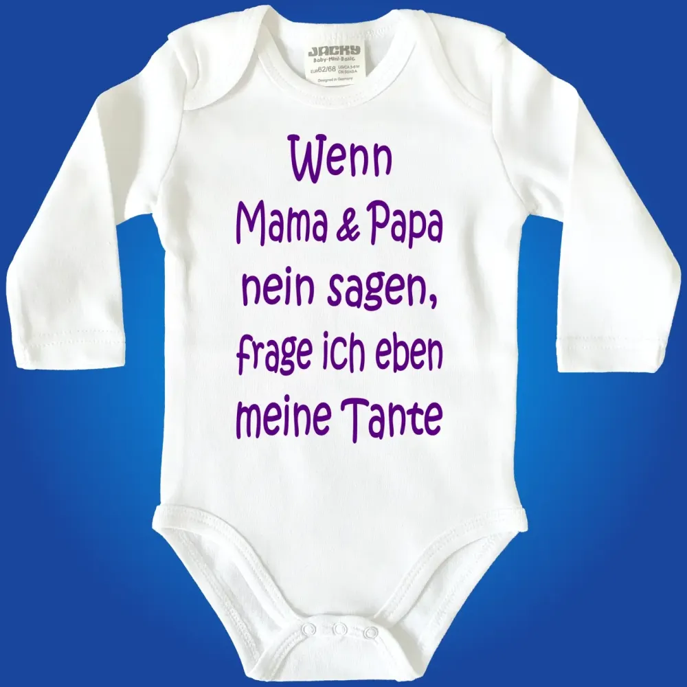 Preview: Babybody mit humorvollem Familien‑Spruch