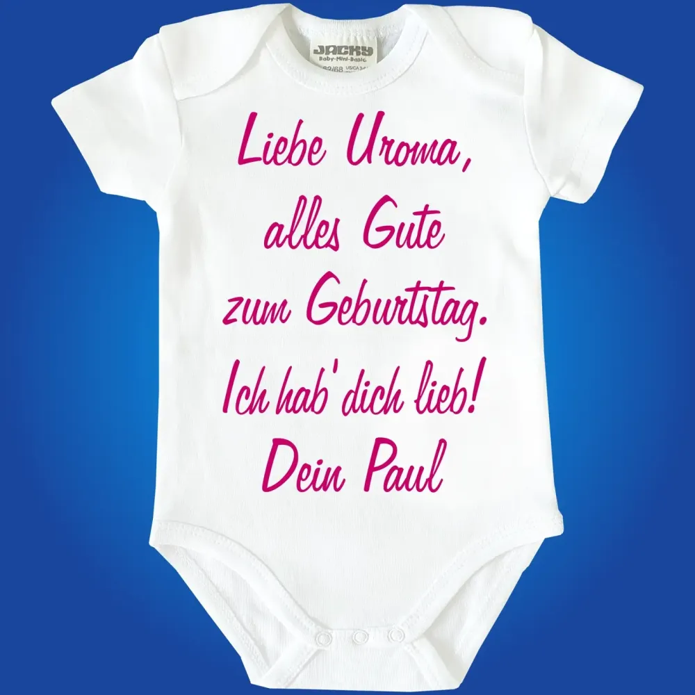 Baby-Body zum Geburtstag